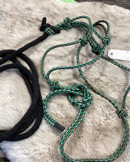 Rope Halter Green &Black lead