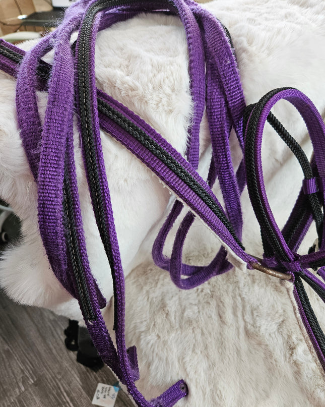 Western Headstalls Nylon Bridle/Breast Collar/Reins Purple