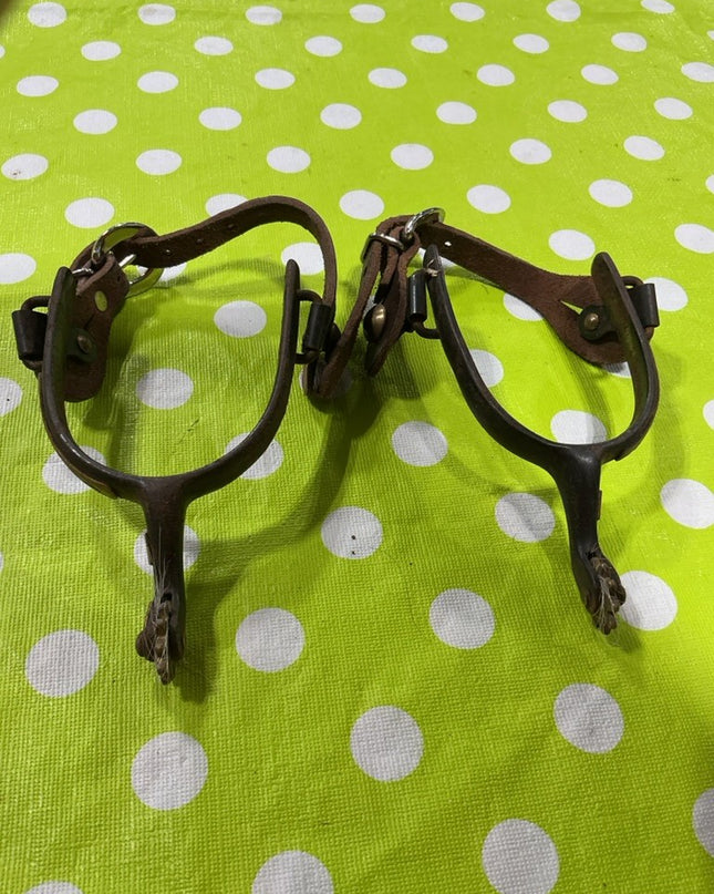 Spur Western Small Rowel Leather Straps