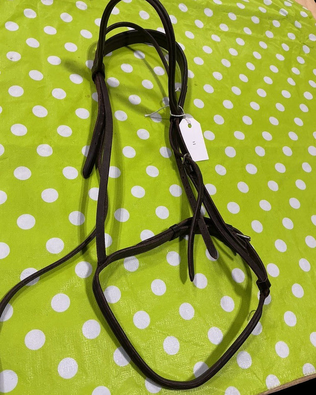 Headdstall English Leather Brown