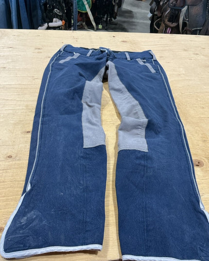 Breeches Goode Rider Size 28L Blue/Grey