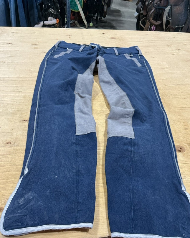 Breeches Goode Rider Size 28L Blue/Grey
