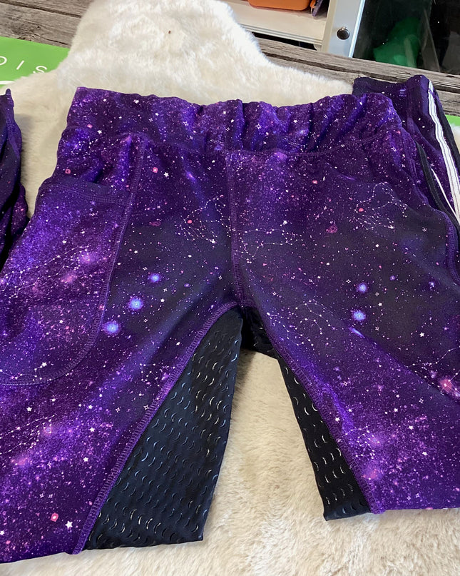 Breeches Full Seat Purple/Black Large