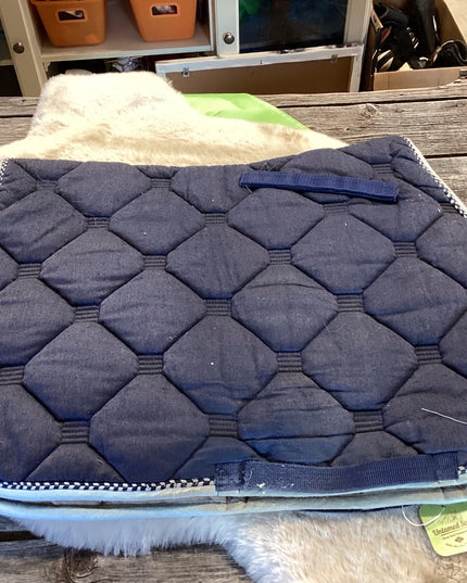 English Saddle Pad Blue Full