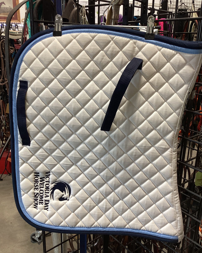 English Saddle Pad Shedrow White/Blue