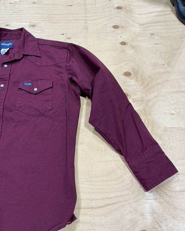 Ladies Shirt Wrangler Size L Burgandy