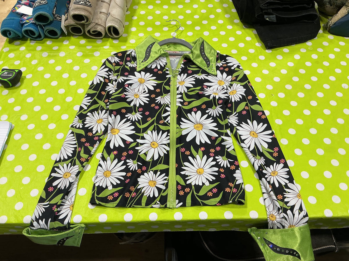 Western Show Shirt – Custom by Linda Ward, White Daisy | Used