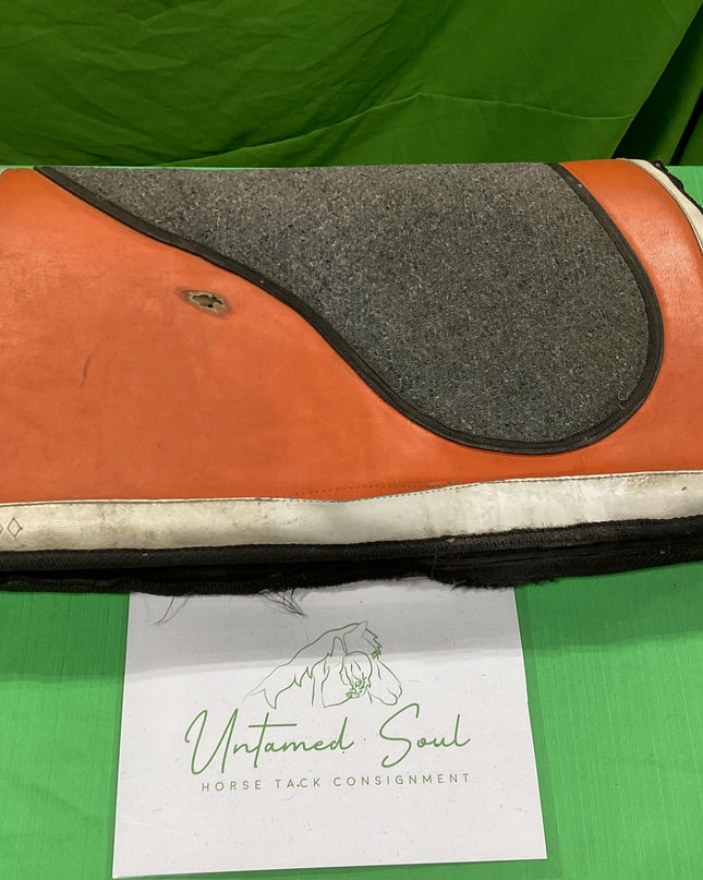 Western Saddle Pad Racing Orange Black