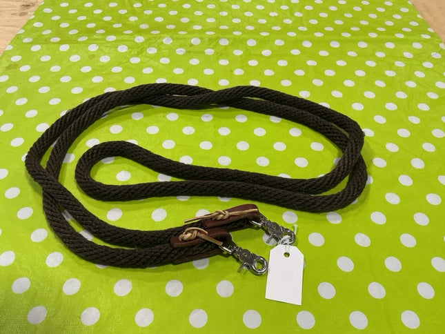 Western Reins Rope Loop Brown