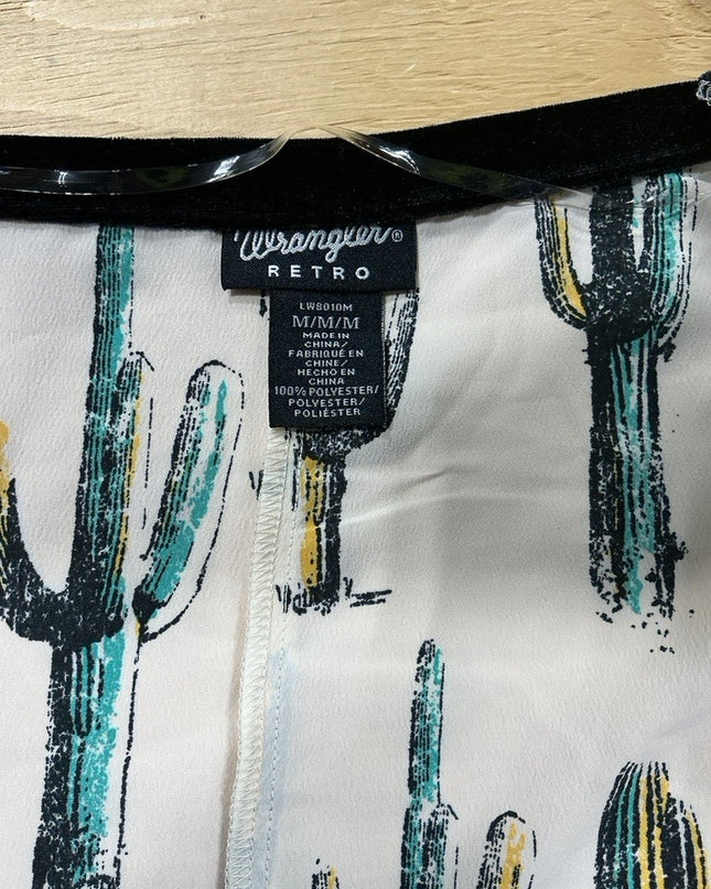 Ladies Top Wrangler Retro Size M Cactus