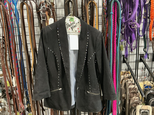 English Show Jacket – Reitmans, Black with Diamonds, Size 7 | Used
