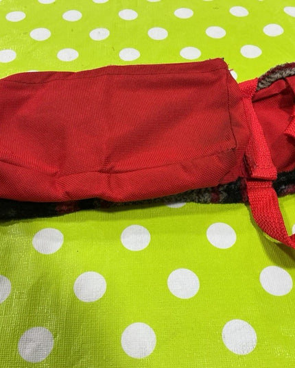 Cantle Bag Red & Fleece