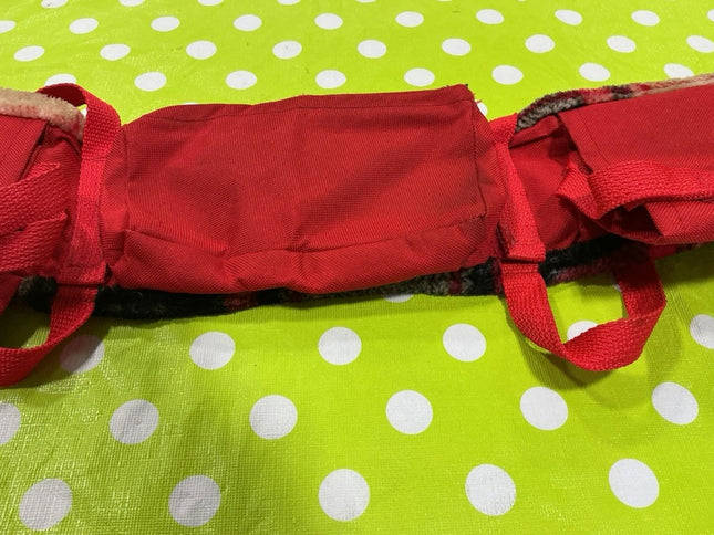Cantle Bag Red & Fleece