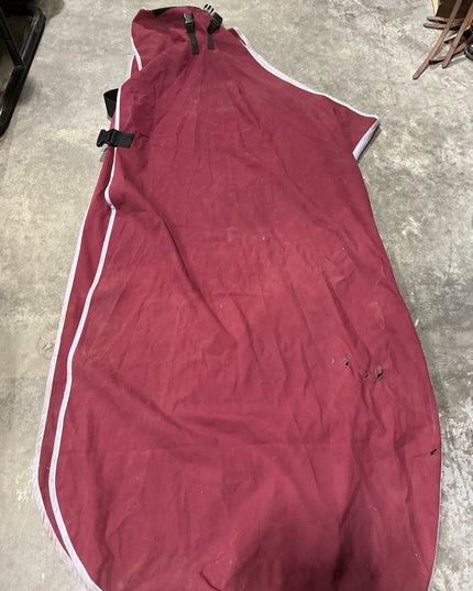 Stable Sheet 72" Burgundy holes see photo