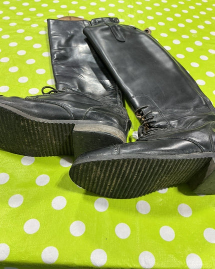 Boots English Tall Black Size 5M
