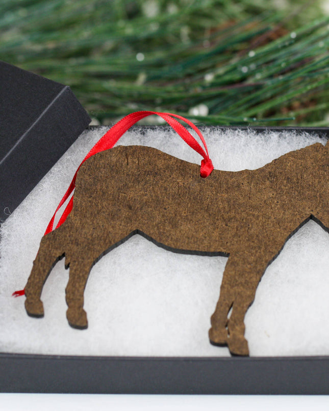 Ornament Spotted Gray and White Miniature Donkey