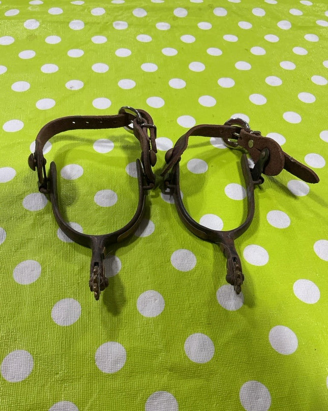 Spur Western Small Rowel Leather Straps