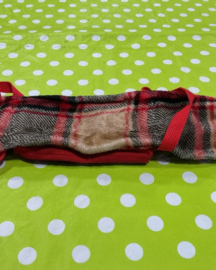 Cantle Bag Red & Fleece