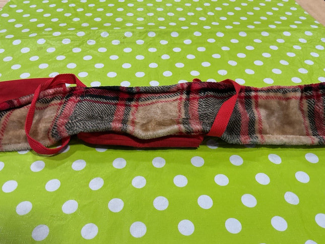 Cantle Bag Red & Fleece