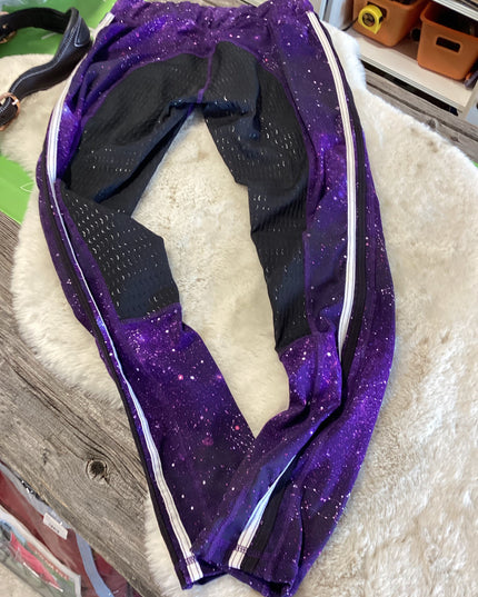 Breeches Full Seat Purple/Black Large