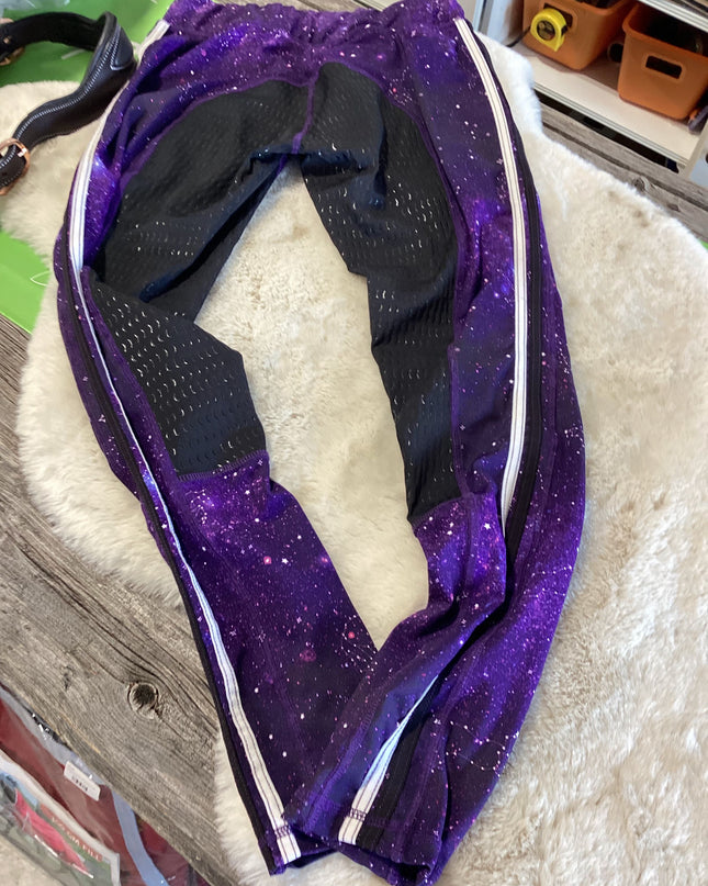 Breeches Full Seat Purple/Black Large