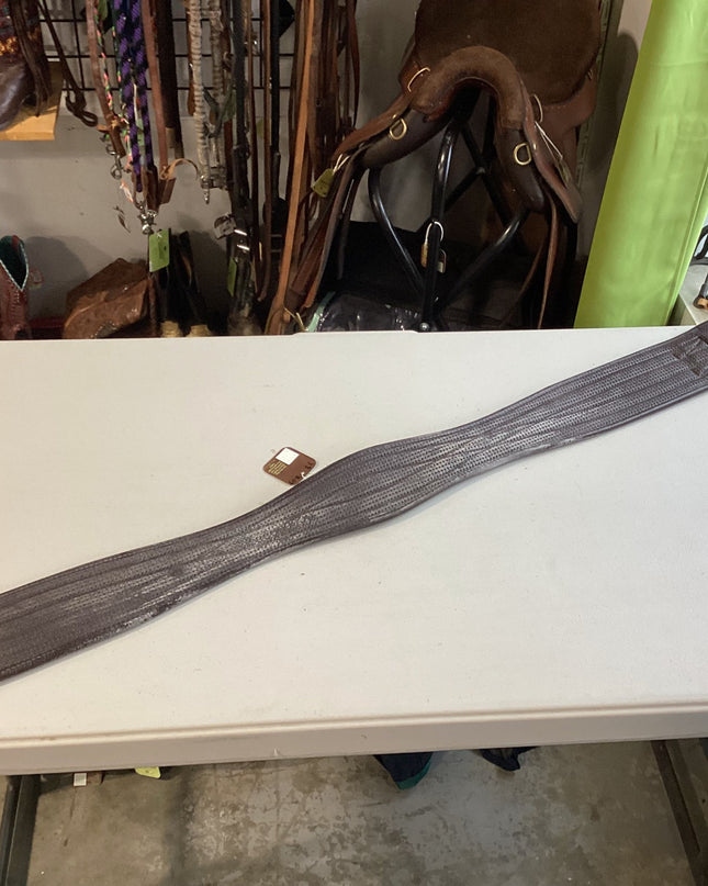 English Girth Elastic both end Brown 54"