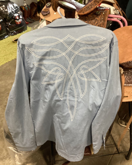 Western Ranch Dressn Rodeo Shirt L