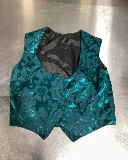 Vest Green Pattern Sm Kids