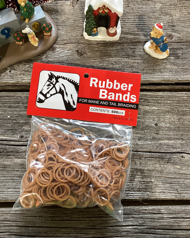 Braiding elastics - 1/2" chestnut