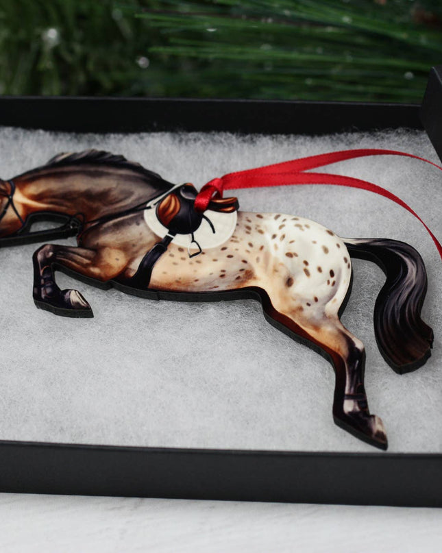 Ornament Jumping -Bay Appaloosa