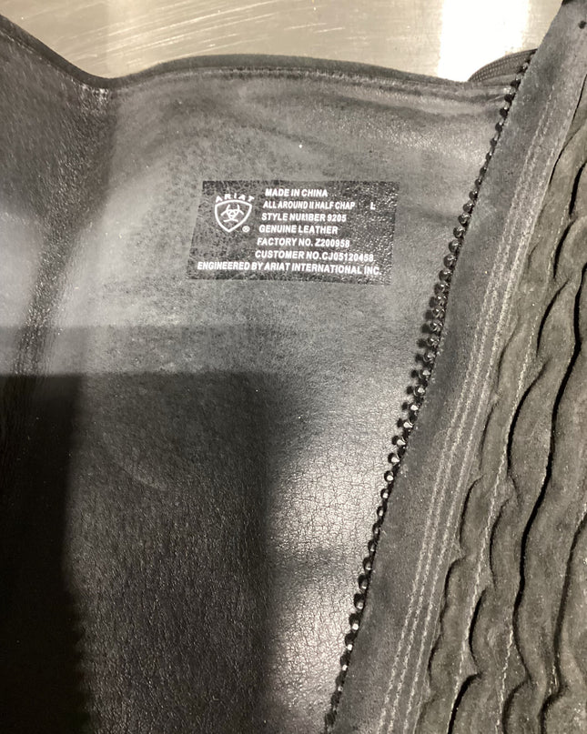 English 1/2 Chaps Ariat LG Black