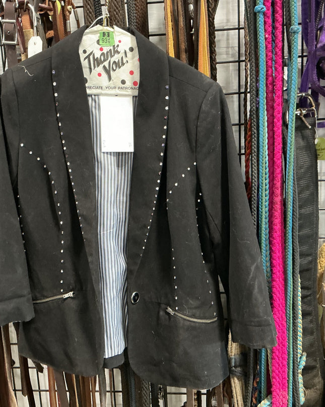 English Jacket Show Reitmans Black with Diamonds Size 7