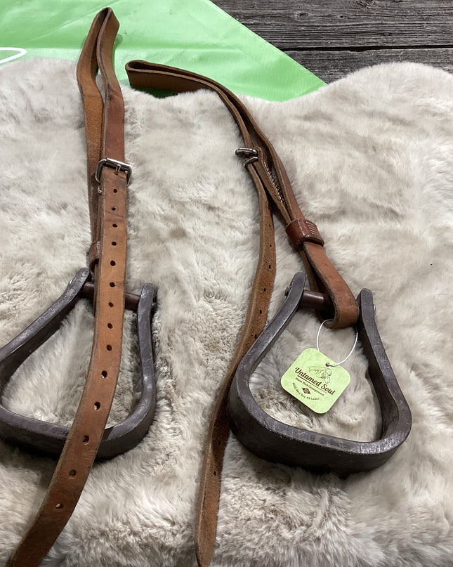 Western Stirrup Leather With Stirrups