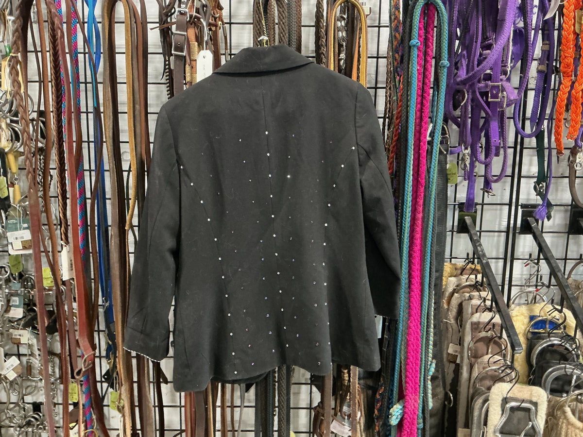 English Show Jacket – Reitmans, Black with Diamonds, Size 7 | Used