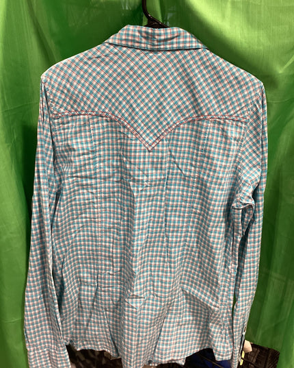 Western Shirt Cruel Blue/Red XL