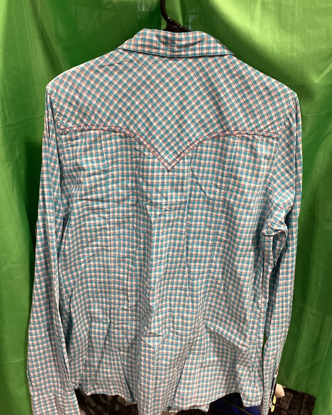 Western Shirt Cruel Blue/Red XL