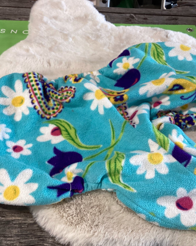 English Saddle Cover Blue Fleece