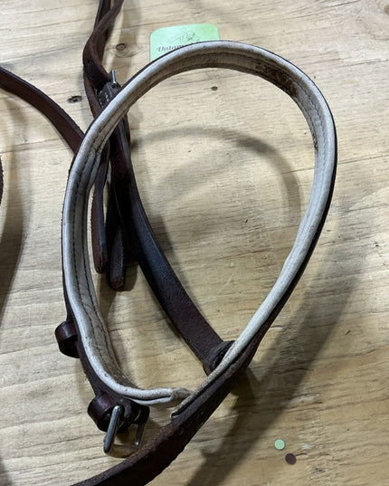 English Headstall Brown/Beige Leather