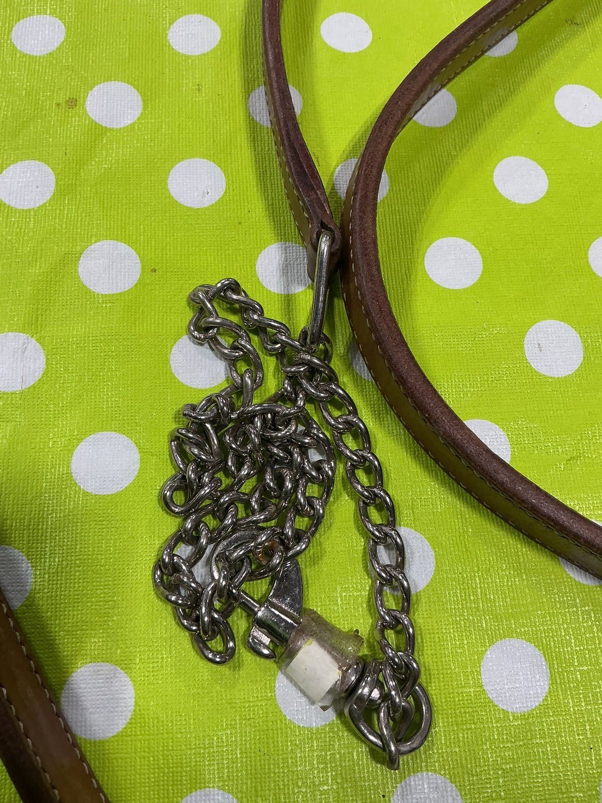 Lead Rope – Leather with Chain, Brown | Used