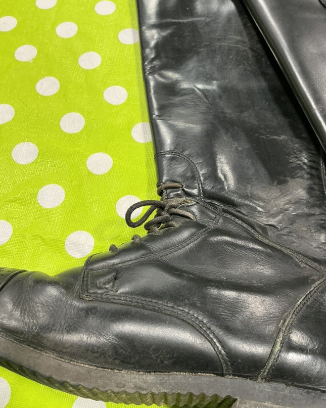 Boots English Tall Black Size 5M