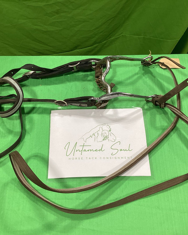English Bridle & Bit Black/Blue 4.5"