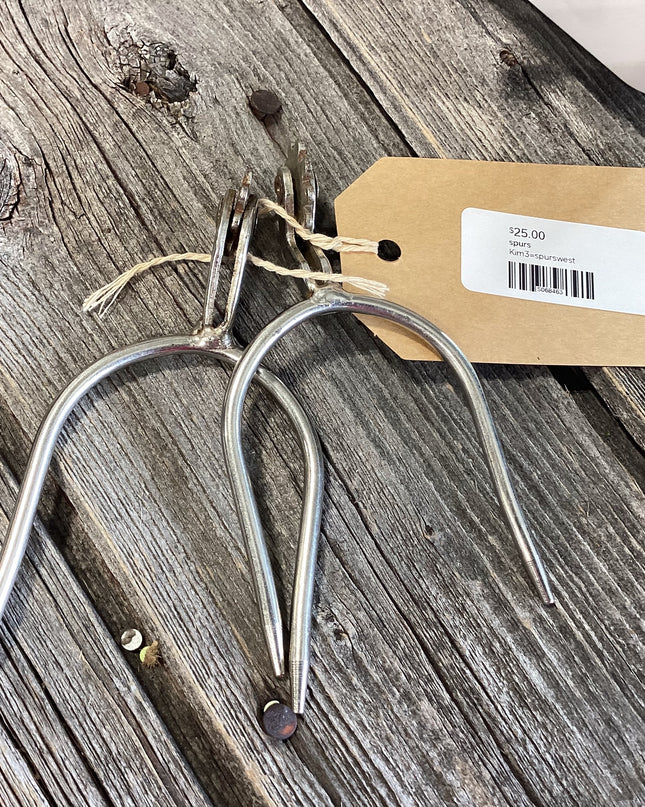 Western Spurs no Straps Needed