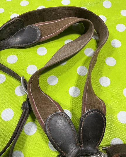 English Breast Collar Leather Brown elastic