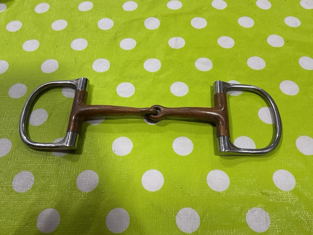 Bit D ring Snaffle Copper Mouthpiece 5"
