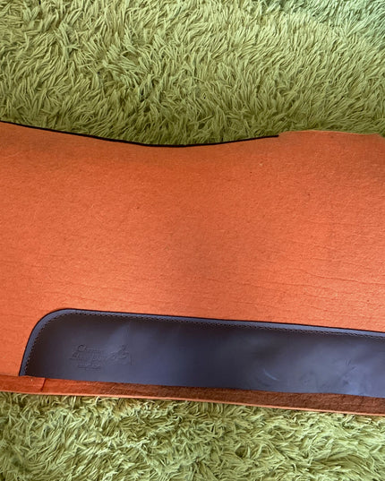 Western Saddle Pad  Wool/Felt  28LX30W 3/4" - Orange