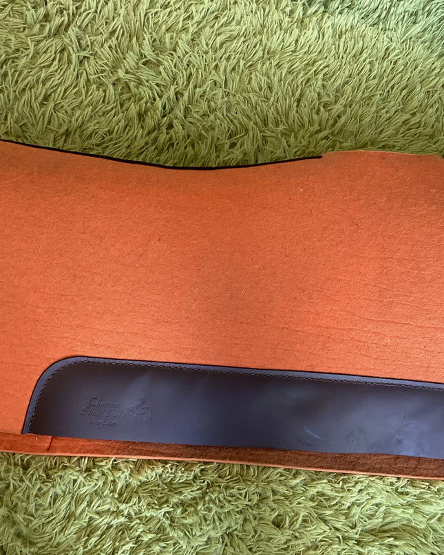 Western Saddle Pad  Wool/Felt  28LX30W 3/4" - Orange