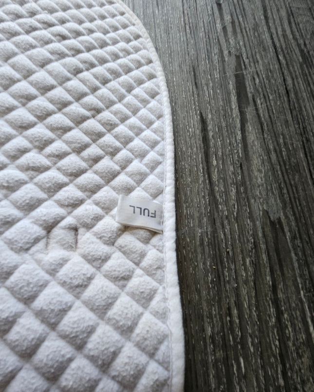 English Saddle Pad Full White