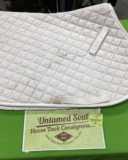 English Saddle Pad Roma White