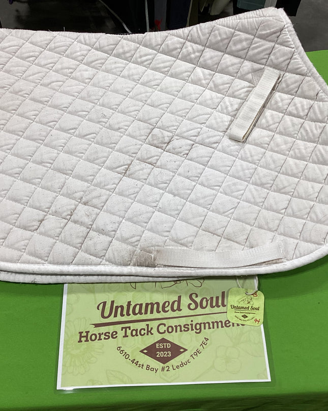 English Saddle Pad Roma White