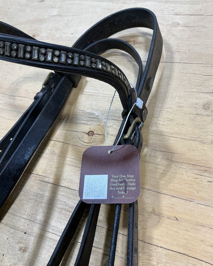 English Headstall Leather decorative brow band